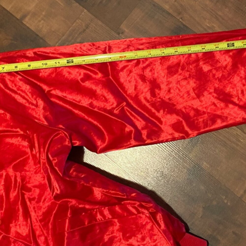 CARDINAL Vintage 50's 60's USA Made RED Satin Jacket Lined Windbreaker Sz.Large - Picture 14 of 15